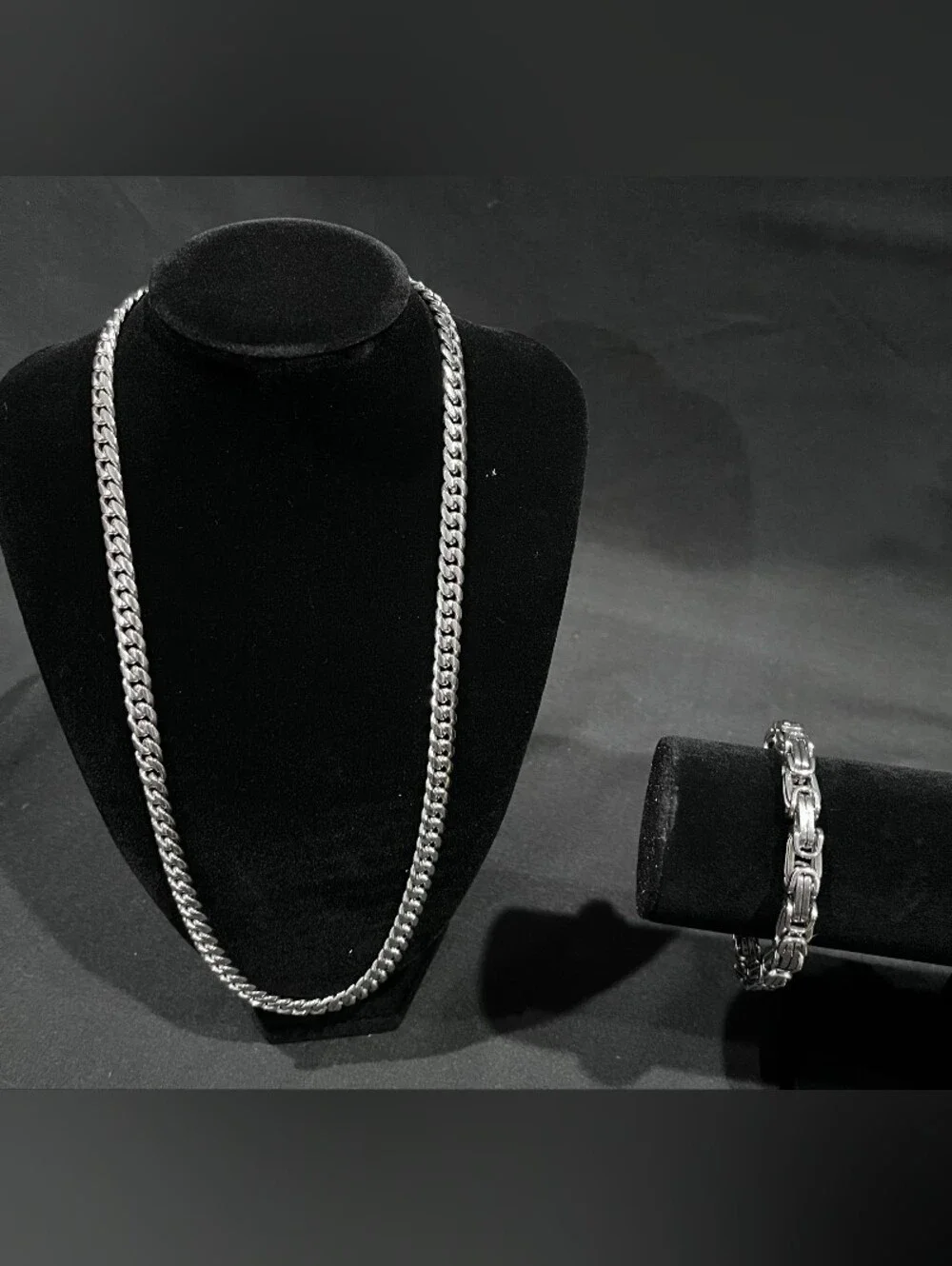 Men's Fashion Chains & Bracelets - Cuban Link & Byzantine Style Costume Jewelry